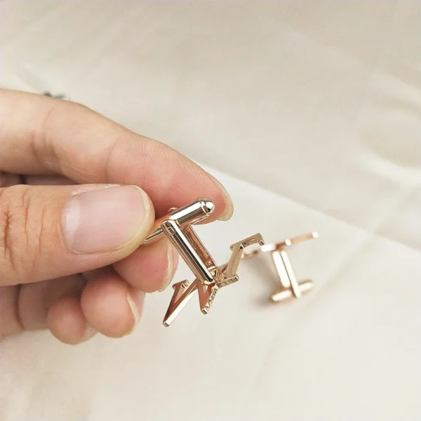 Customized Cufflinks for Men Personalized Name Letter Stainless Steel Jewelry Shirt Cuff Button Gifts Gemelos Para Hombre Camisa - Image 2